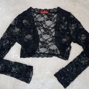 Elegant Black Lace Women Top